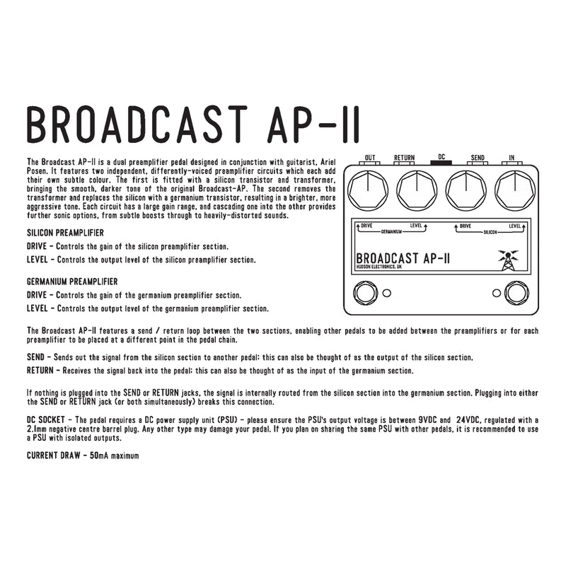 Hudson Electronics Broadcast AP-II Preamp