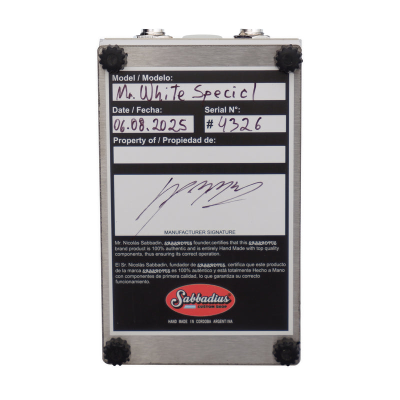 Sabbadius Mr White Special Overdrive